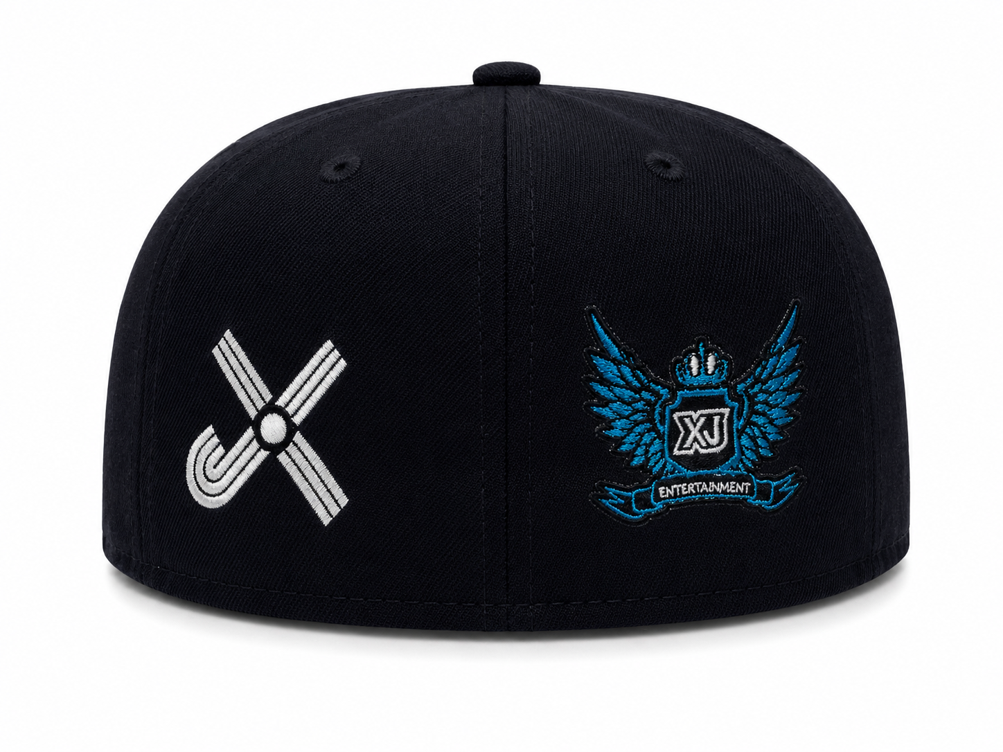 No Jokes "Overly XJ" Fitted Cap - Navy/White